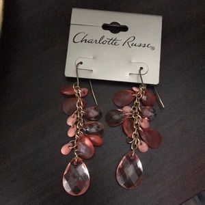 Charlotte Russe coral bead earrings